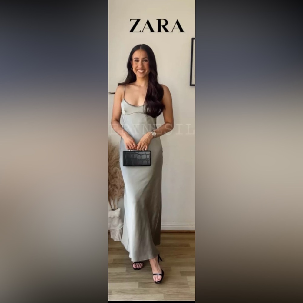 New with tags! Zara satin effect dress